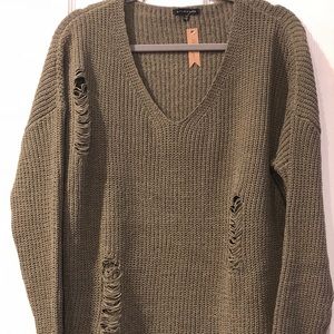 Soft Cable Knit deconstructed sweater